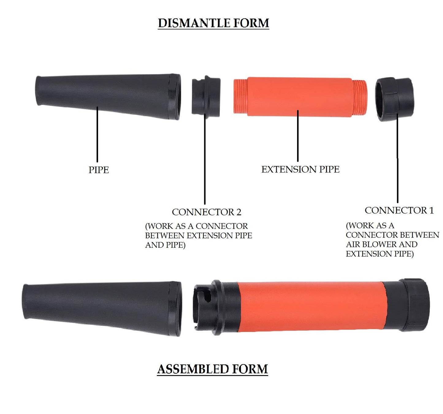 Jakmister 700 W Rifle Range EXTR-Extension Pipe Electric Air Blower