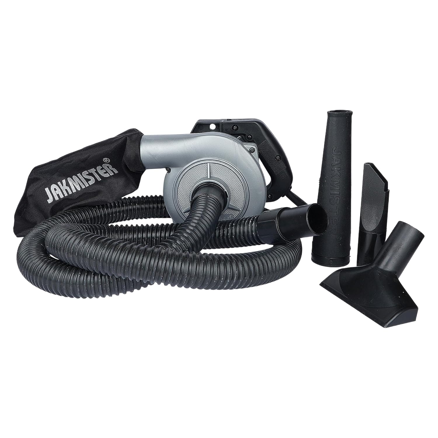 Jakmister Vacuum Suction Pipe- 950 Watts Silver Unbreakable Heavy Duty Air Blower with Attachments