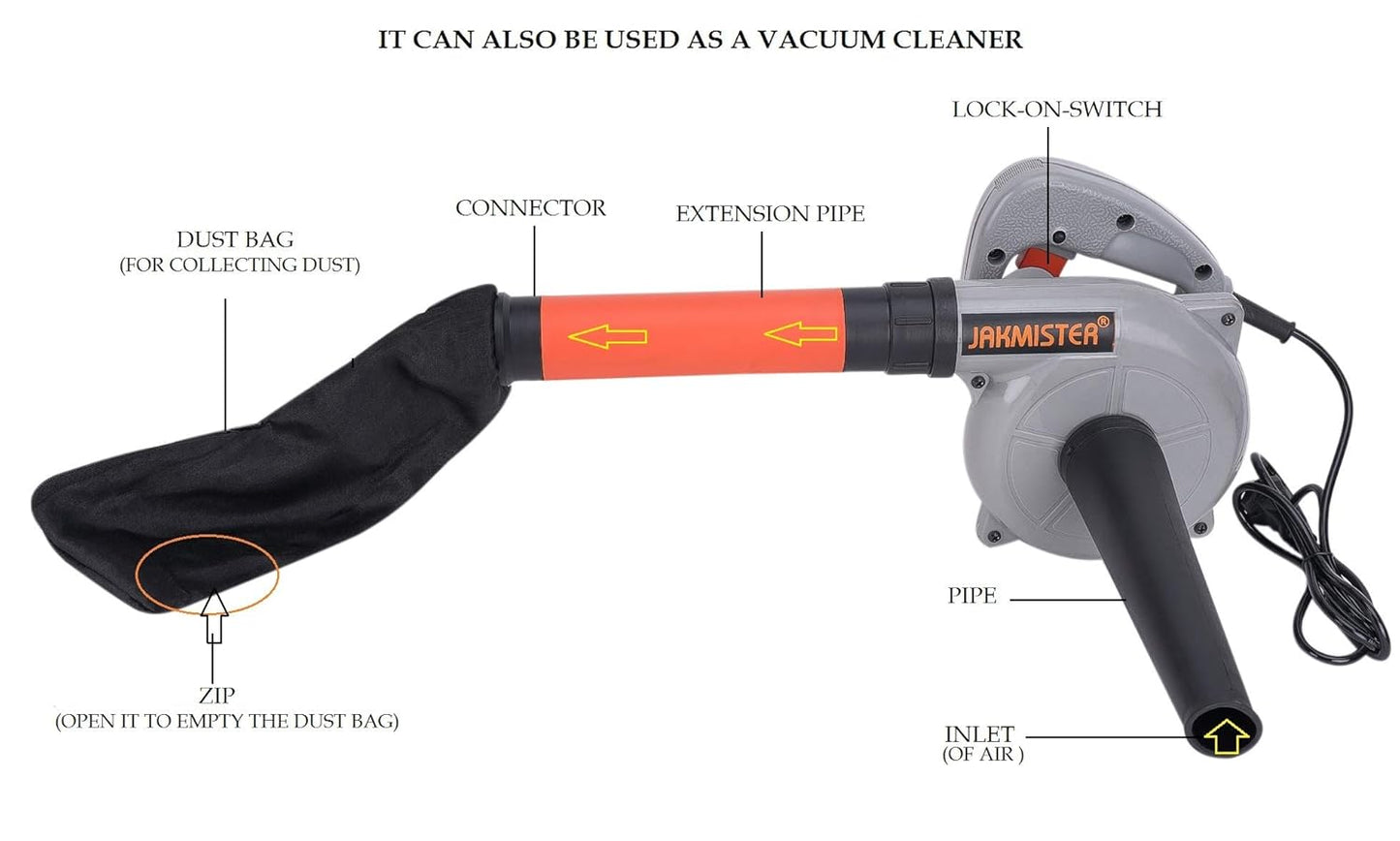 Jakmister 700 W Rifle Range EXTR-Extension Pipe Electric Air Blower