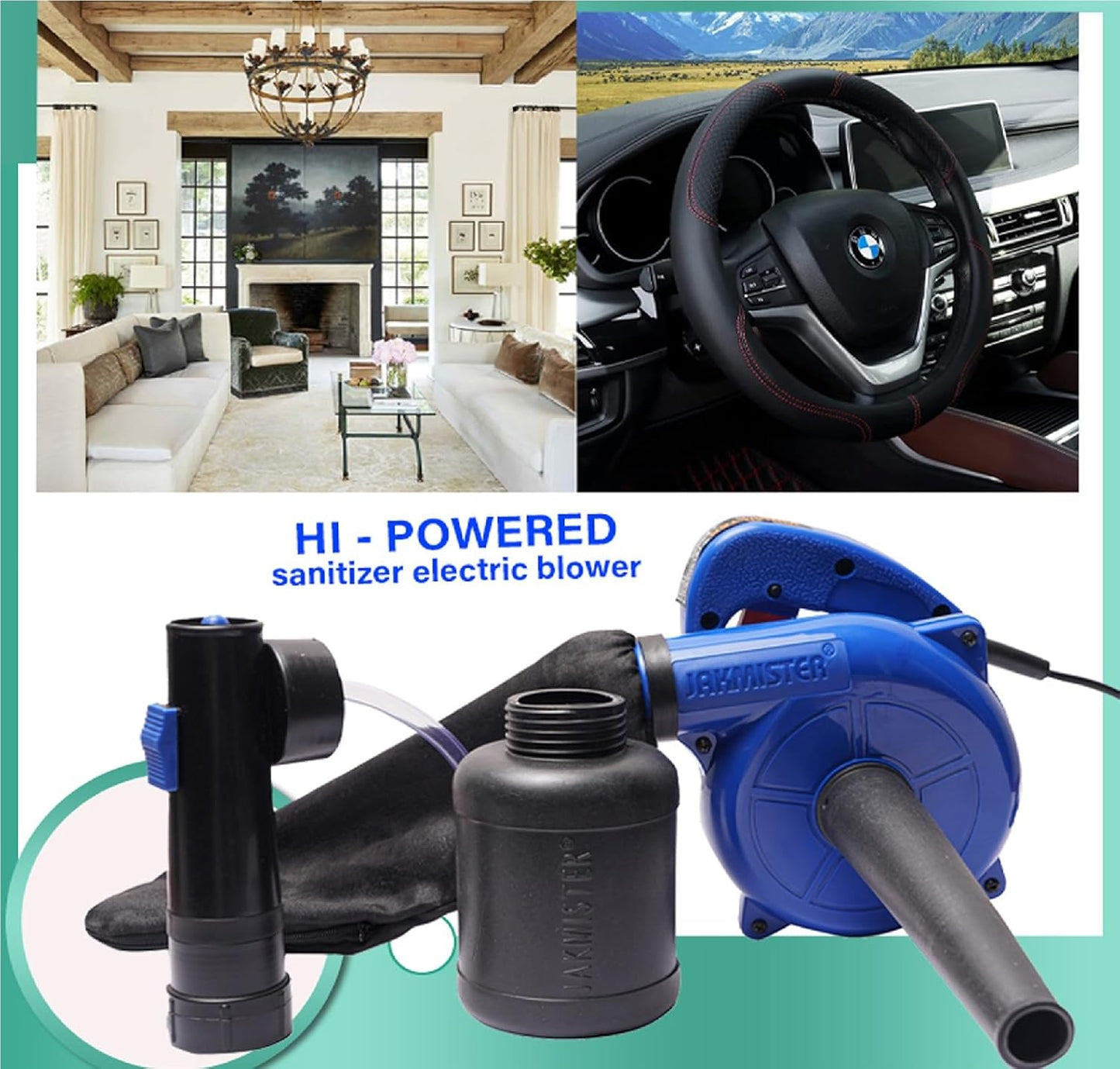 Jakmister 600W + 6M Extension Wire -Water Blower + Vacuum Cleaner+ Paint Sprayer + Air Blower Machine