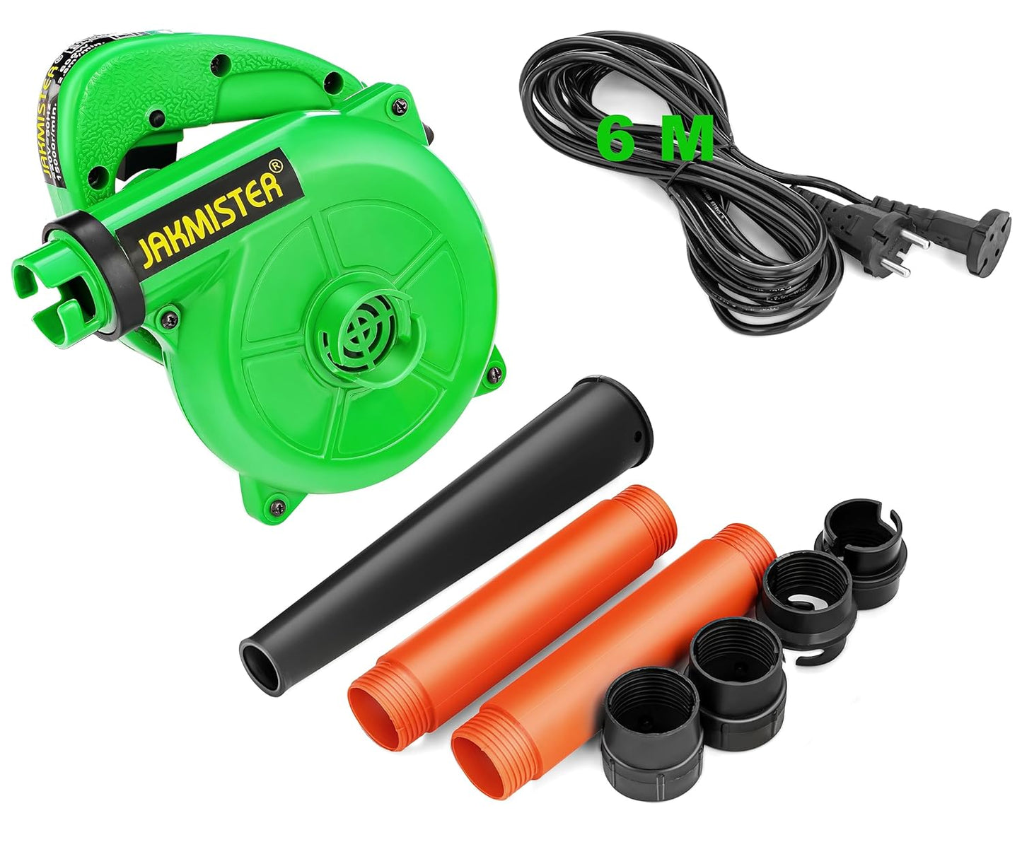 Jakmister 600W + 6 Meter Wire + 2 Extension Pipe Dust Cleaner Vacuum Air Blower