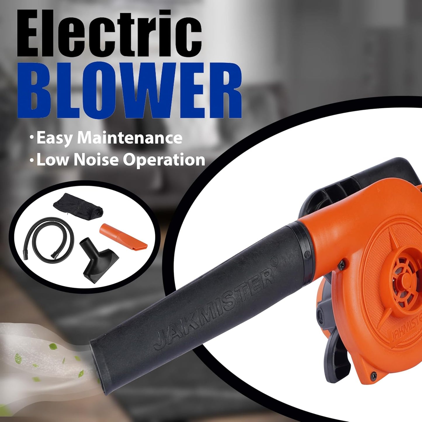 Jakmister Vacuum Suction Pipe Variable [+ - ] Speed 950 Watts Unbreakable Heavy Duty Air Blower