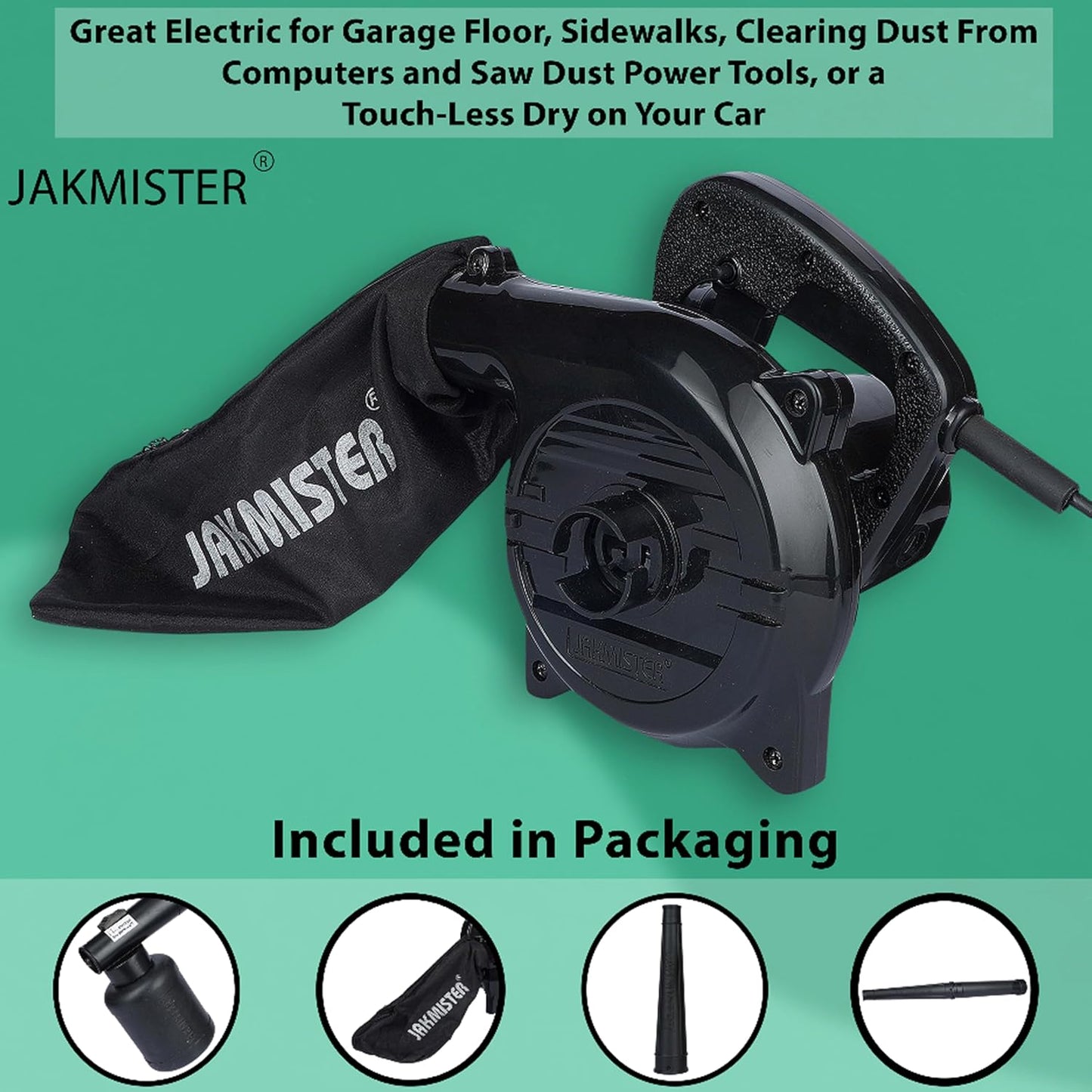 Jakmister (Anti-Vibration) Unbreakable Plastic 650 W 16000RPM 180km/h Airflow with Extension Pipe