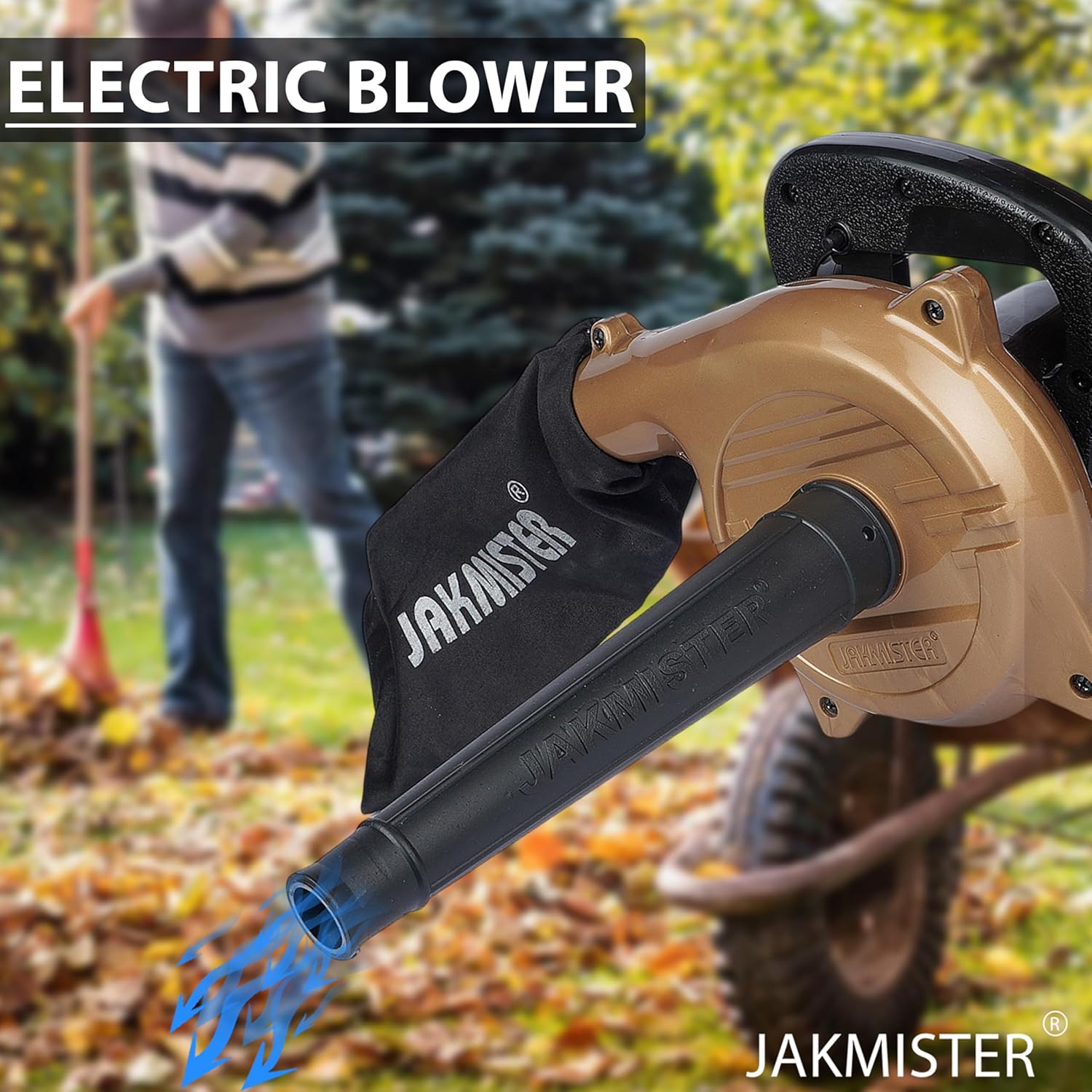 Jakmister Gold (Anti-Vibration) Unbreakable Plastic 770 W 17000RPM with Extension Pipe Air Blower