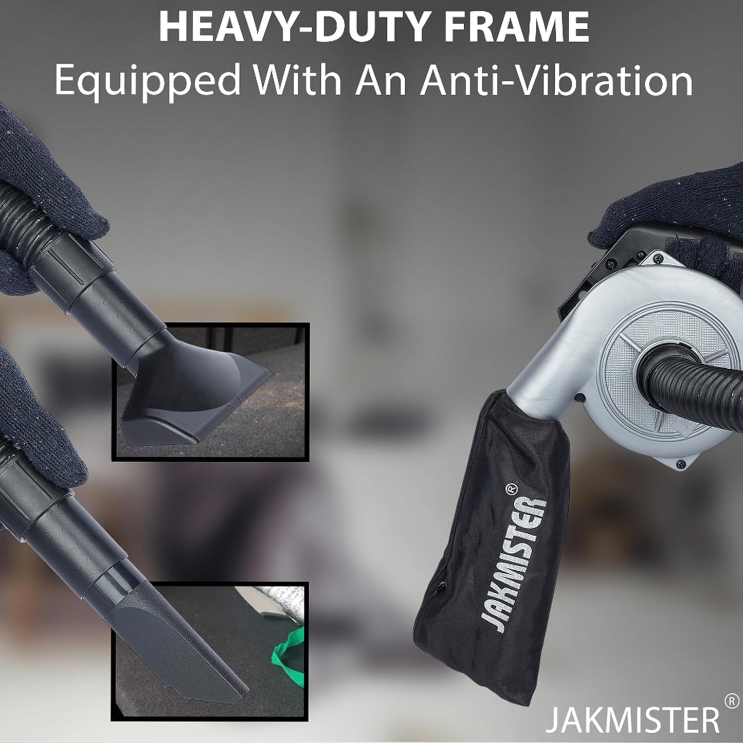 Jakmister Vacuum Suction Pipe- 950 Watts Silver Unbreakable Heavy Duty Air Blower with Attachments